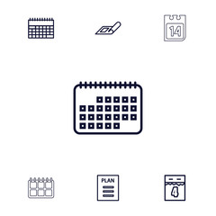Collection of 7 plan outline icons