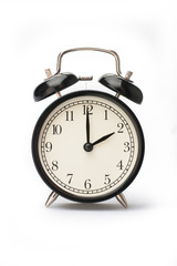 Alarm clock face isolated on white background