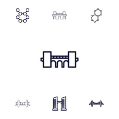 Collection of 7 suspension outline icons