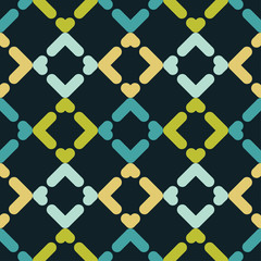 Seamless abstract geometric pattern. Texture of strips and rhombuses. Textile rapport.