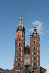 Krakow Cathedral on square in Old Town