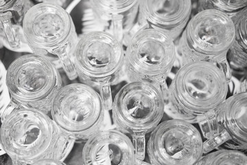 Empty glass in restaurant