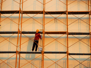 Man Working on the Working at height