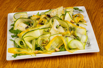 Carpaccio zucchini with herbs