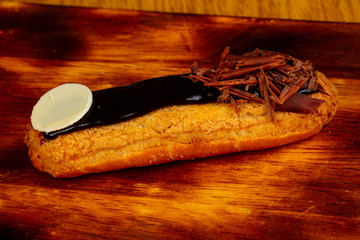 Eclair with cream