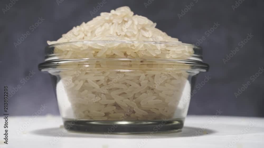 Aufkleber rice rotation 360 degrees, macro view