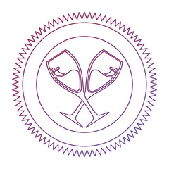 wine cups silhouettes icon