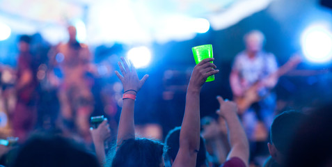 Fototapeta premium crowd at concert - music festival