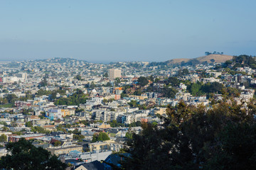 Fototapeta na wymiar San Francisco downtown in sunny day. California, USA