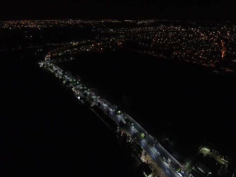 Drone Cidade de noite