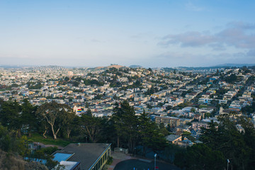 San Francisco downtown in sunny day. California, USA