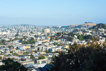 San Francisco downtown in sunny day. California, USA