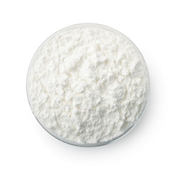 Top view of corn starch in glass bowl © Coprid