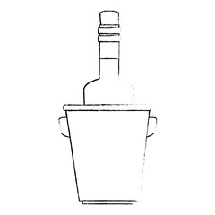 wine bottle in bucket