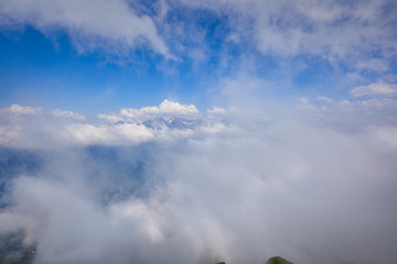 Over the mountains. Rosa Khutor. Sochi, Russia