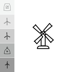 Collection of 6 flour outline icons