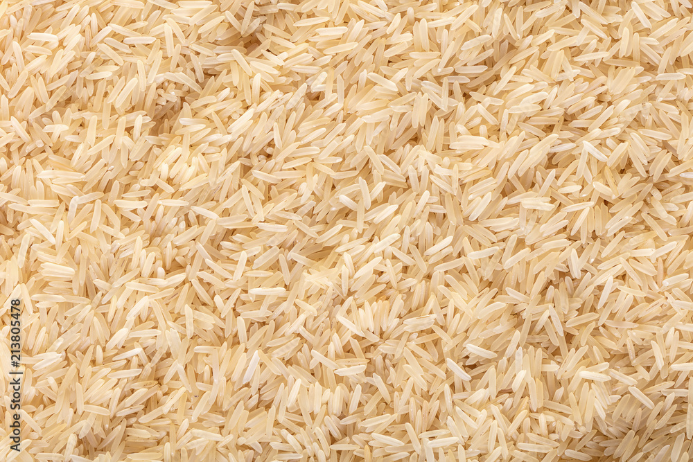 Wall mural texture basmati rice steamed close-up