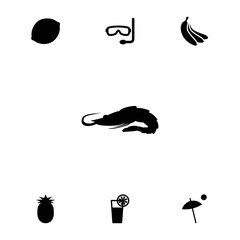 Collection of 7 tropical filled icons