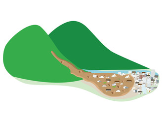 住宅地を襲った土砂崩れ