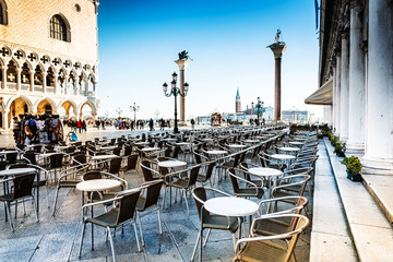VENICE, ITALY - December 21, 2017 : restaurant in Venice, ITALY