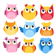 owl character vector design