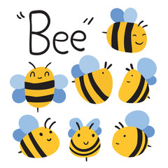 bee vector collection design