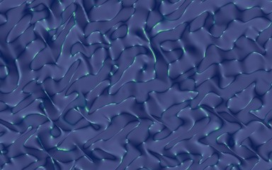 Graphic illustration - liquid pattern dark blue color. Modern abstract background. Design wallpaper. 3D illustration