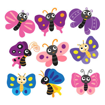 butterfly character vector design