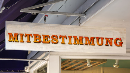 Schild 343 - Mitbestimmung