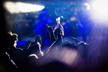 Naklejka premium crowd at concert - music festival