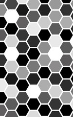 Obraz premium White honeycomb with a gradient color. Isometric geometry. 3D illustration