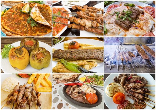 Turkish food collage