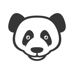 Panda Logo Sign on White Background. Vector