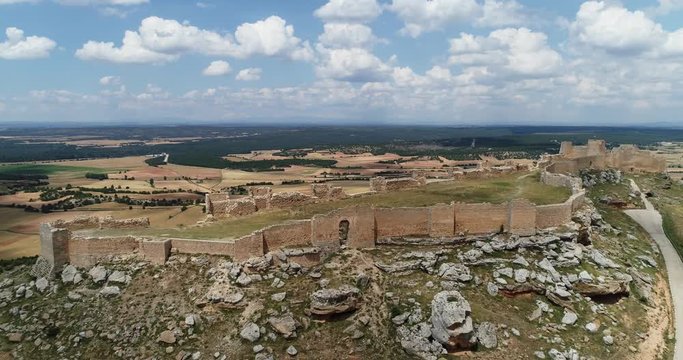 Ruins of the castle of Gormaz in Soria Castille Leon Spain