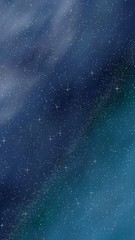 Obraz premium Colorful and beautiful space background. Outer space. Starry outer space texture. Templates, blue background. Design of websites, mobile devices and applications. 3D illustration
