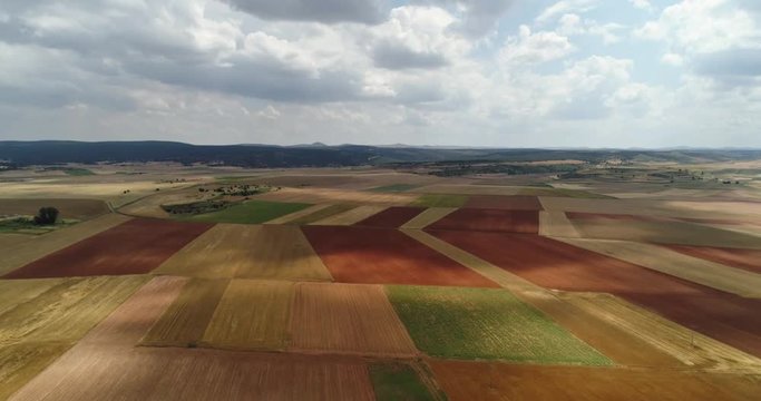 Fields in Gormaz in Soria Castile Leon Spain