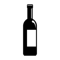 wine bottle silhouette icon vector illustration design