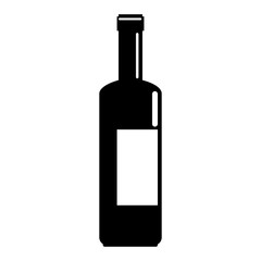 wine bottle silhouette icon vector illustration design