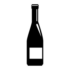 wine bottle silhouette icon vector illustration design