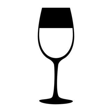 wine cup silhouette icon vector illustration design