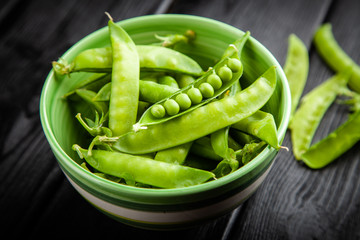 Fresh green peas