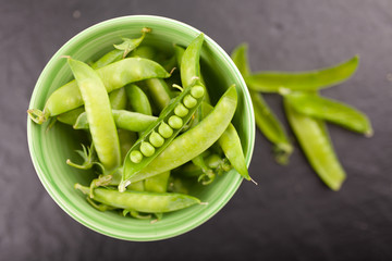 Fresh green peas