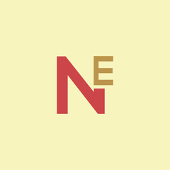 NE Initial Letter Logo Design Element. logo Vector Template