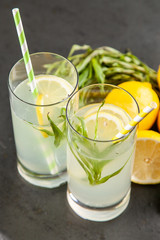Tarragon lemonade drink
