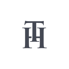 TH Initial Letter Logo Design Element. logo Vector Template