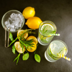 Tarragon lemonade drink