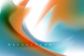 Holographic paint explosion design, fluid colors flow, colorful storm. Liquid mixing colours motion concept, trendy abstract background layout template for business presentation, app wallpaper banner