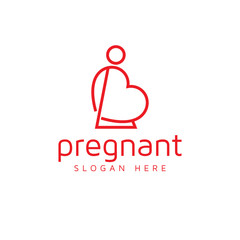 Pregnant logo Logo Design Element. logo Vector Template