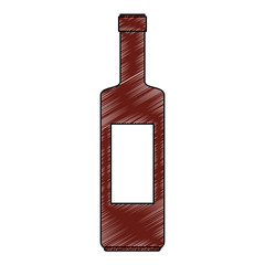 wine bottle silhouette icon vector illustration design