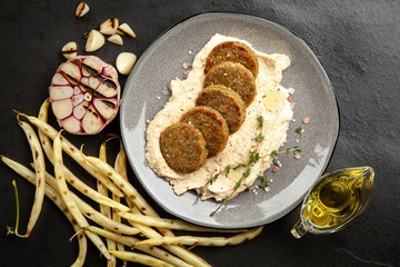 Falafel and hummus